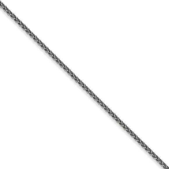 1.25mm 10k White Gold Solid Spiga Chain Necklaces, 20 Inch - Picture 1 of 8